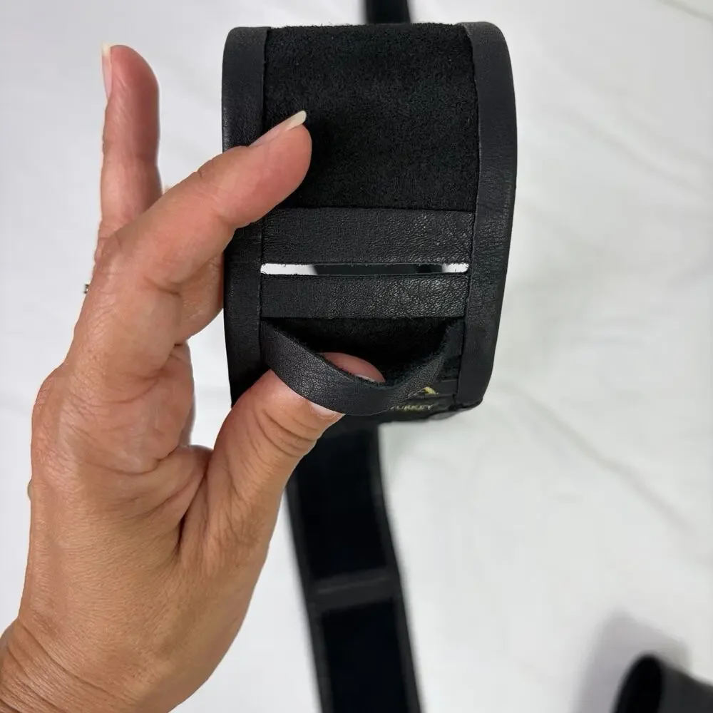 Zara Black Leather Wrap Waist Belt Size 90 cm/L, chic, minimalist, fashion, glam